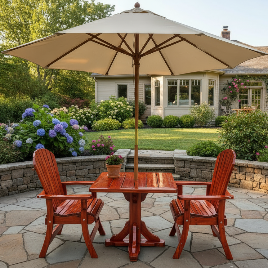 The Best Adirondack Chair Company Dining Set for 2 with Pedestal Table