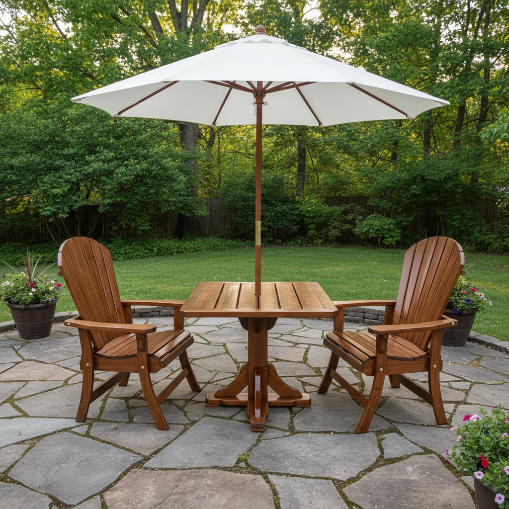 The Best Adirondack Chair Company Dining Set for 2 with Pedestal Table