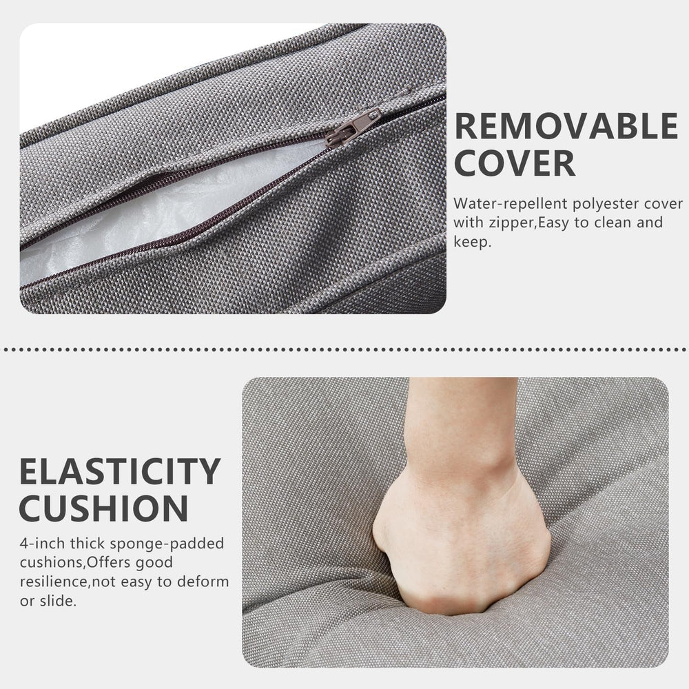 9 Piece Outdoor Patio Furniture Set with Swivel Rockers-3