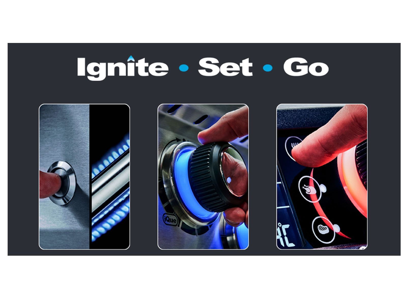 Broil King Imperial Outdoor Kitchen Island with QS 590i 5-Burner Grill, Rotisserie, Side Burner & Refrigerator