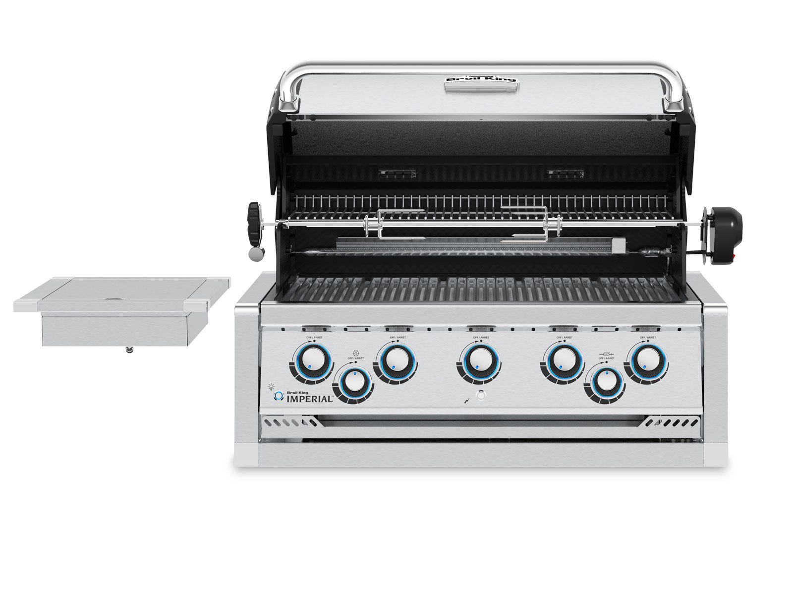 Broil King Imperial Outdoor Kitchen Island with 5-Burner Grill, Rotisserie, Side Burner & Refrigerator