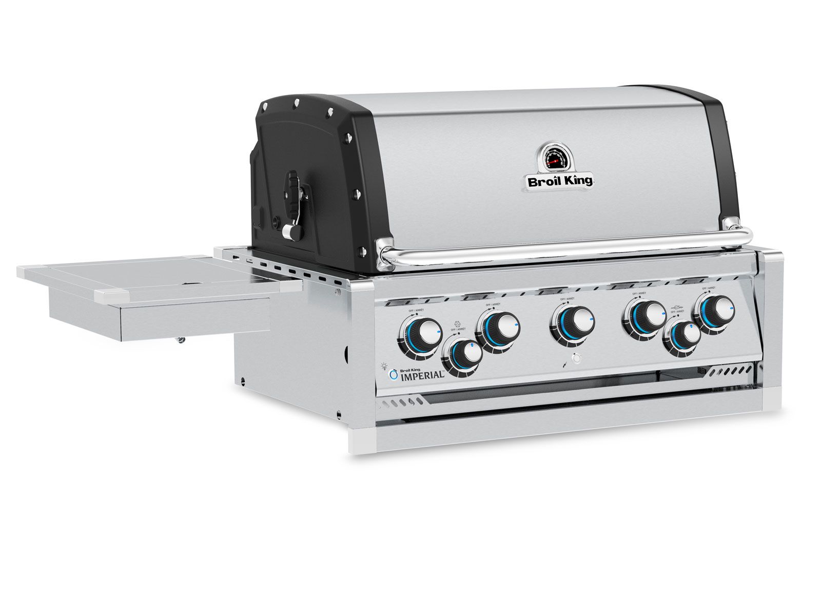 Broil King Imperial 126-Inch Complete Outdoor Kitchen Island with S 590i 5-Burner Gas Grill, Rotisserie, Side Burner & Refrigerator