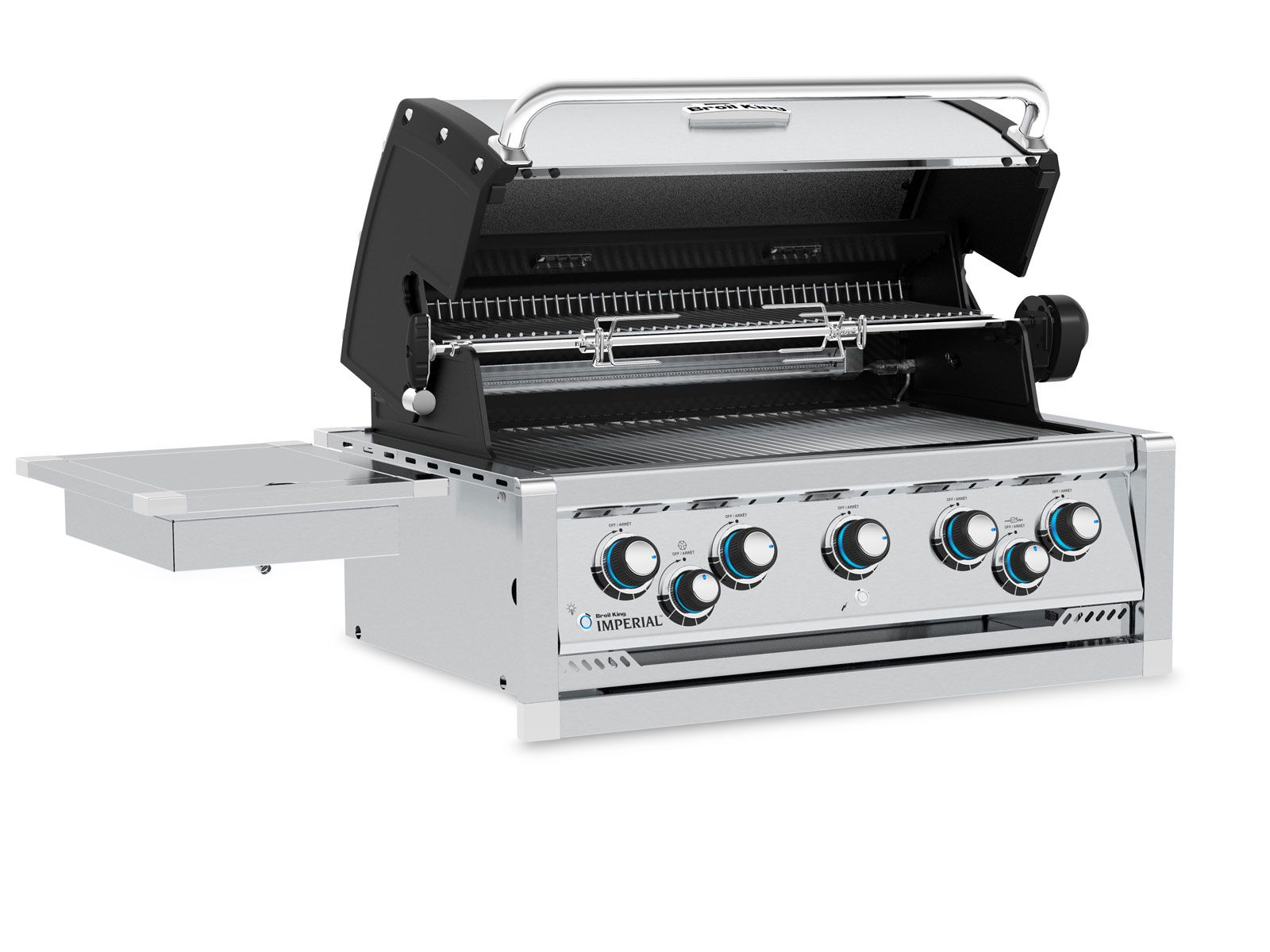 Broil King Imperial 126-Inch Complete Outdoor Kitchen Island with S 590i 5-Burner Gas Grill, Rotisserie, Side Burner & Refrigerator